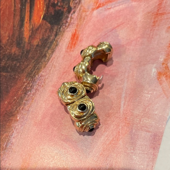 Rare Pandora Hypnotize 14k and Onyx clips - Picture 4 of 4